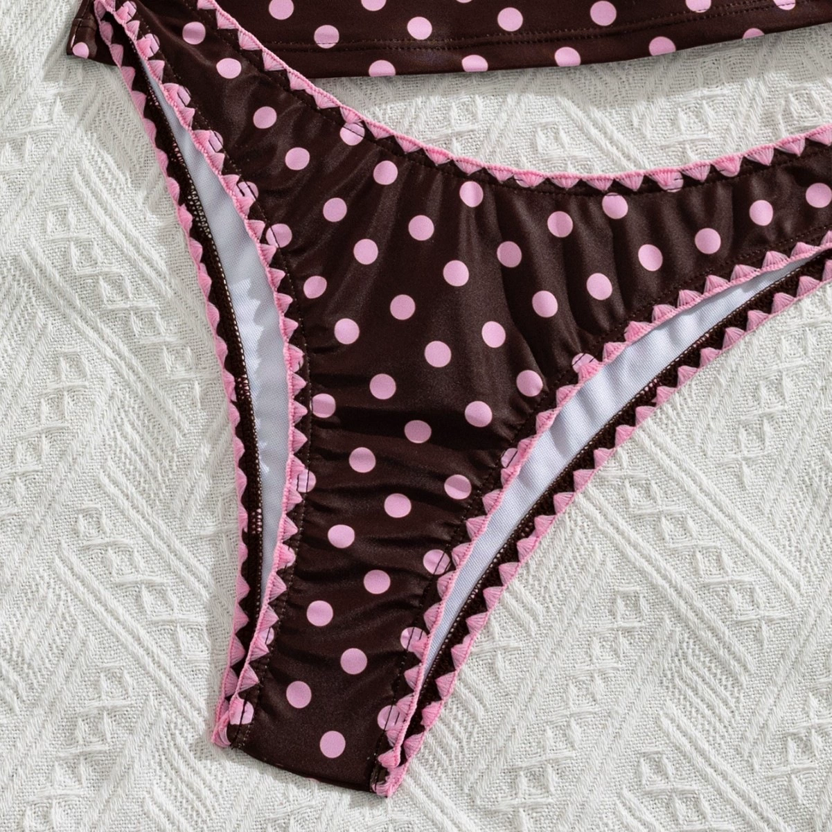 V-Neck Tankini and High-Cut Bikini Set view 4