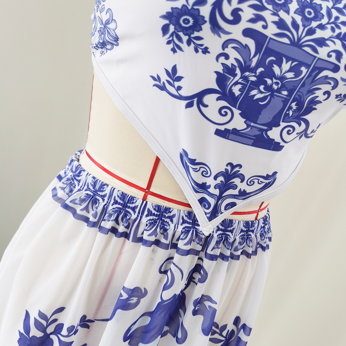 Halter Neck Crop Top and Maxi Skirt Set view 5