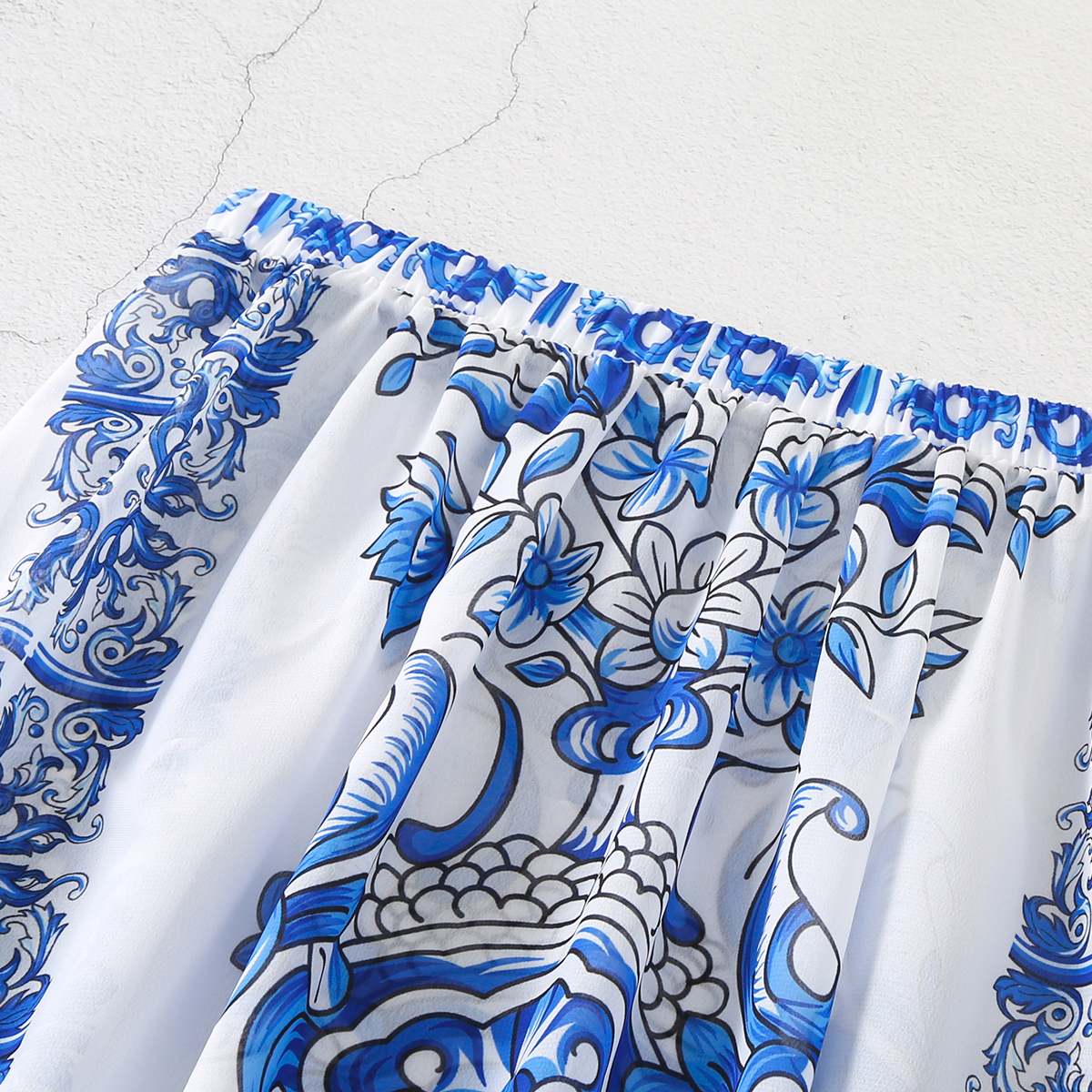 A-Line Maxi Beach Skirt with Elasticated Waistband