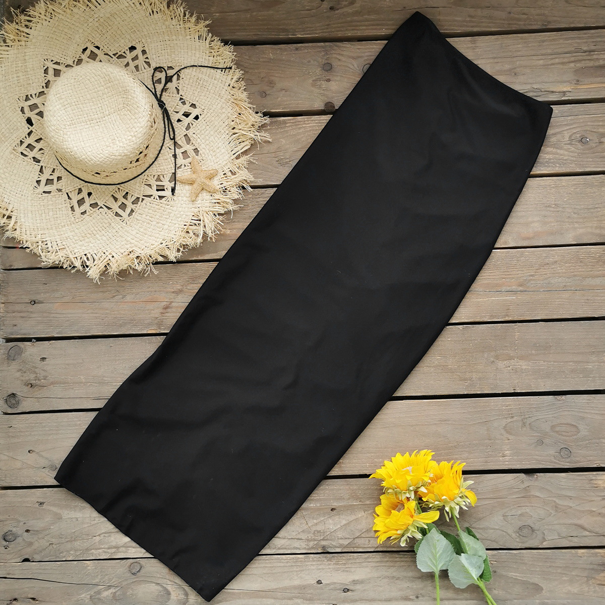 High Waisted Ruched Maxi Skirt