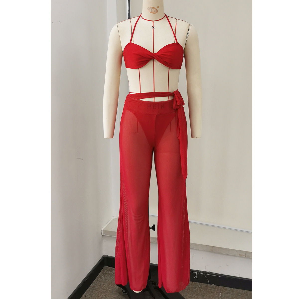 Wide Leg Tie Waist Cover Up Pants