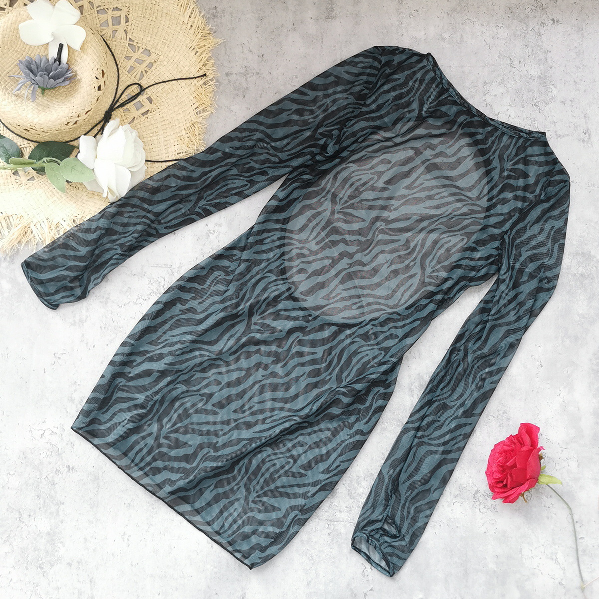 Long Sleeve Open Back Mini Dress
