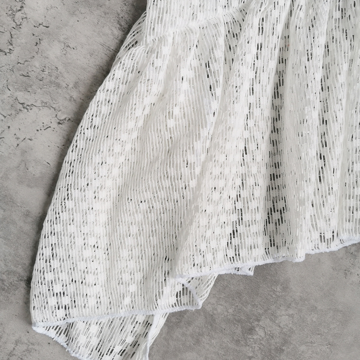 Ruffle Hem High-Low Midi Skirt