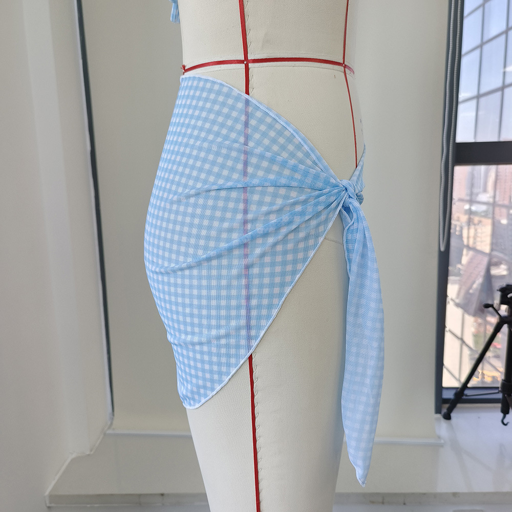 Sarong Wrap Cover-Up Skirt with Side Tie Knot