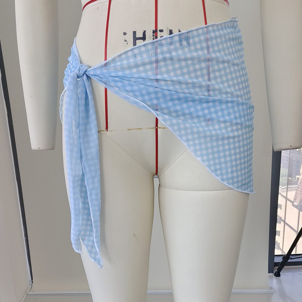 Sarong Wrap Cover-Up Skirt with Side Tie Knot