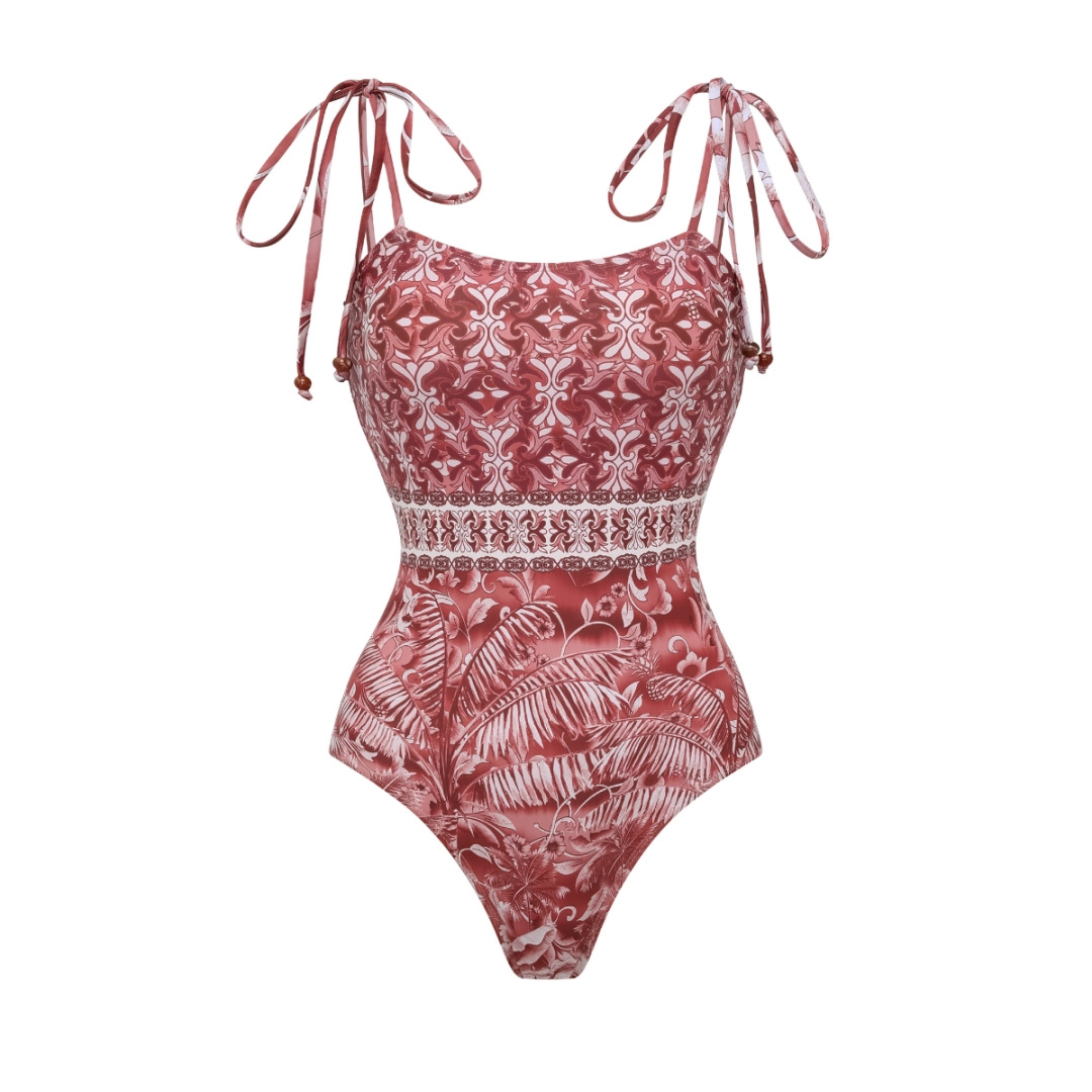 Tie-Side Fringed Wrap Cover-Up Skirt