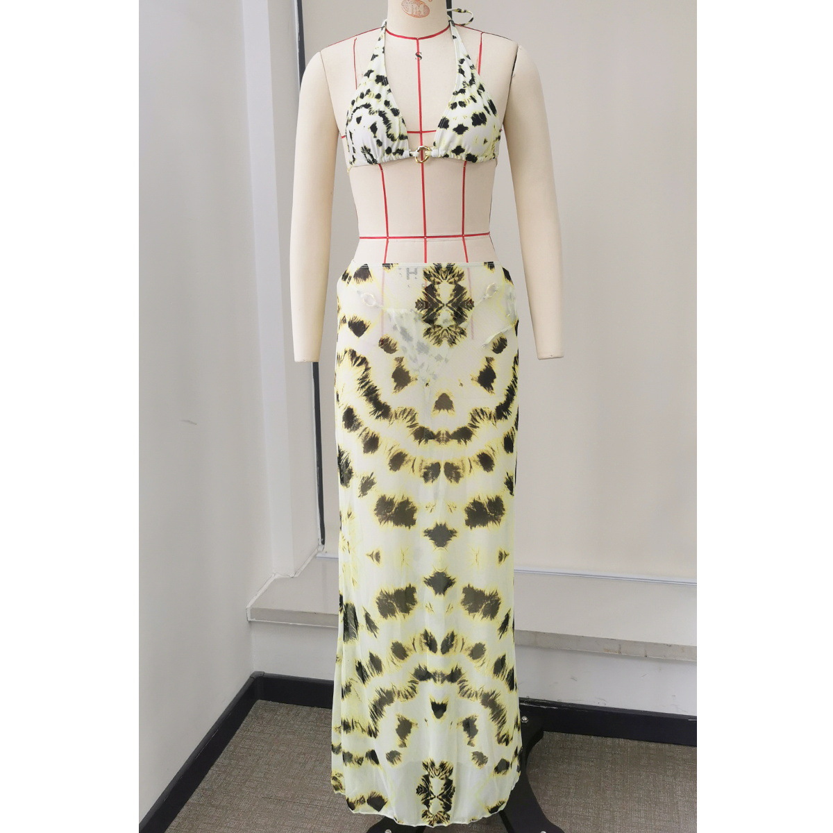 High Waist Long Beach Maxi Skirt