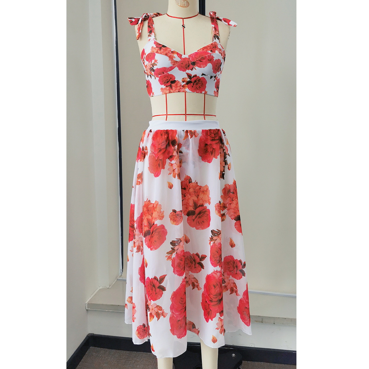 Chiffon Midi Skirt
