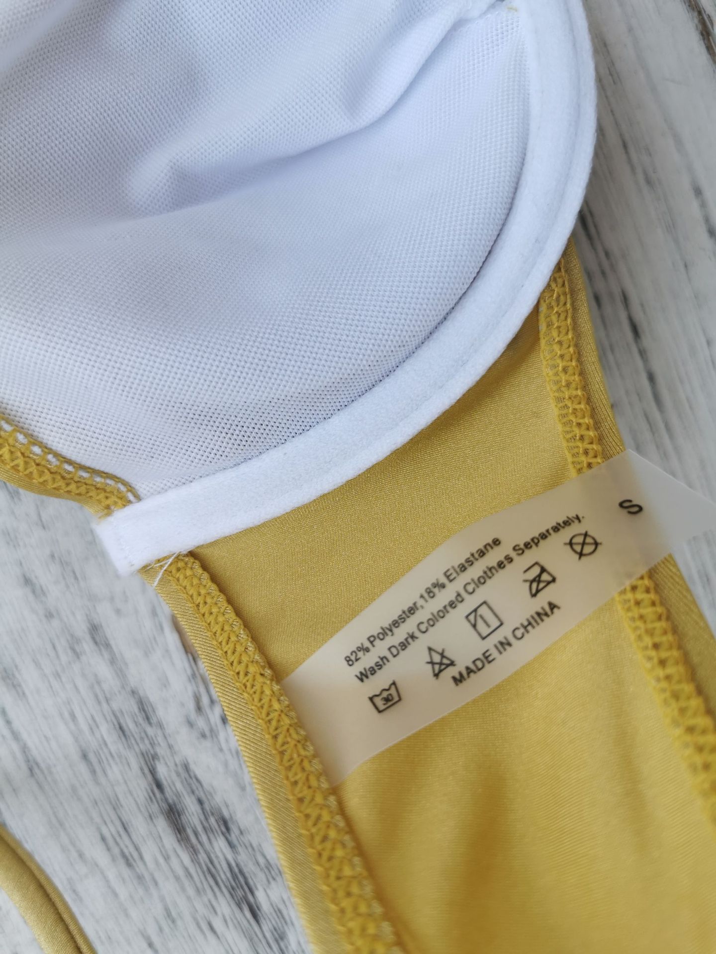 Gold Ruched Underwire Bikini with High-Cut Bottoms