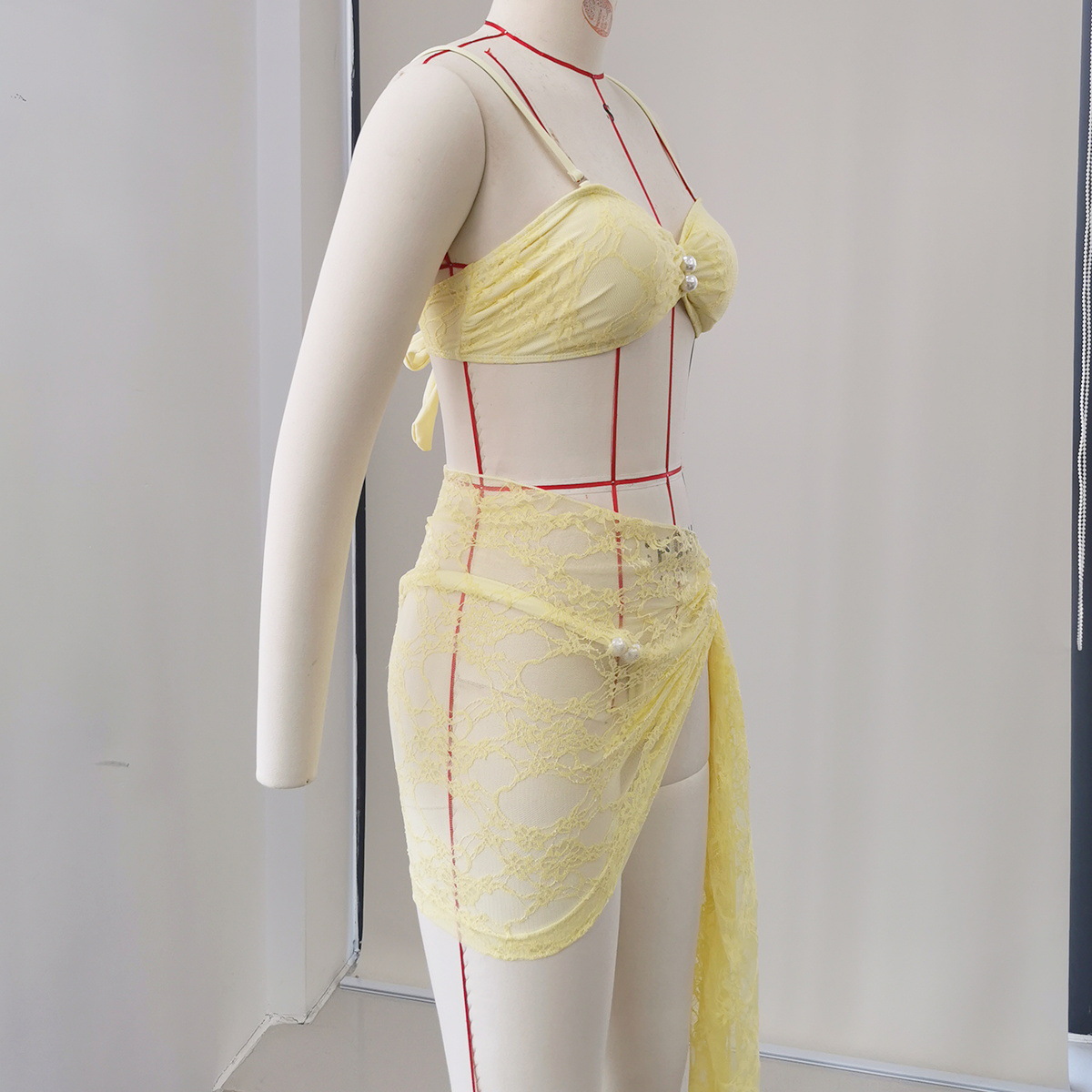 Draped Wrap Sarong Skirt with Side Tie