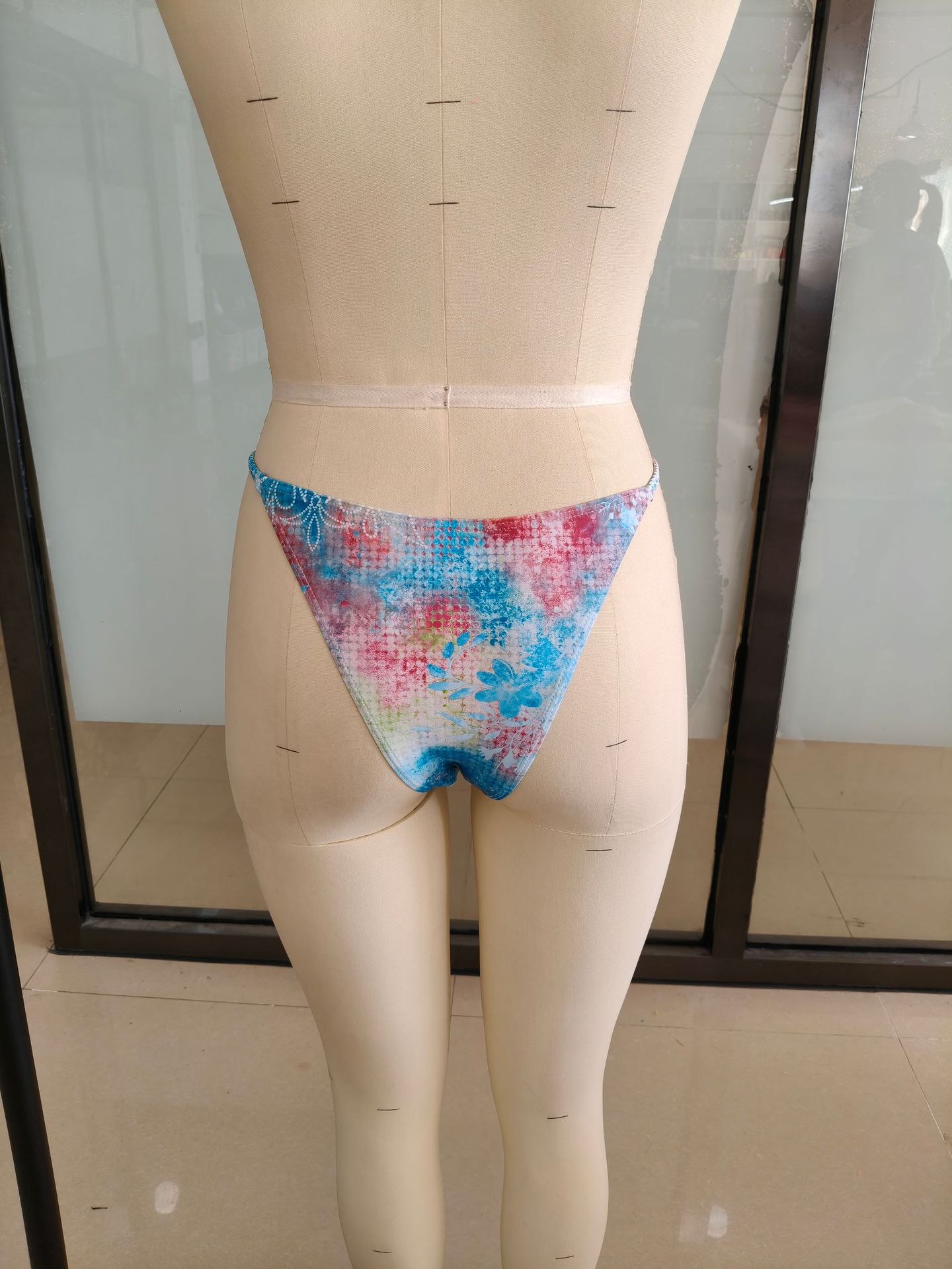 Three-Piece Halter Bikini Set with Skirt view 8