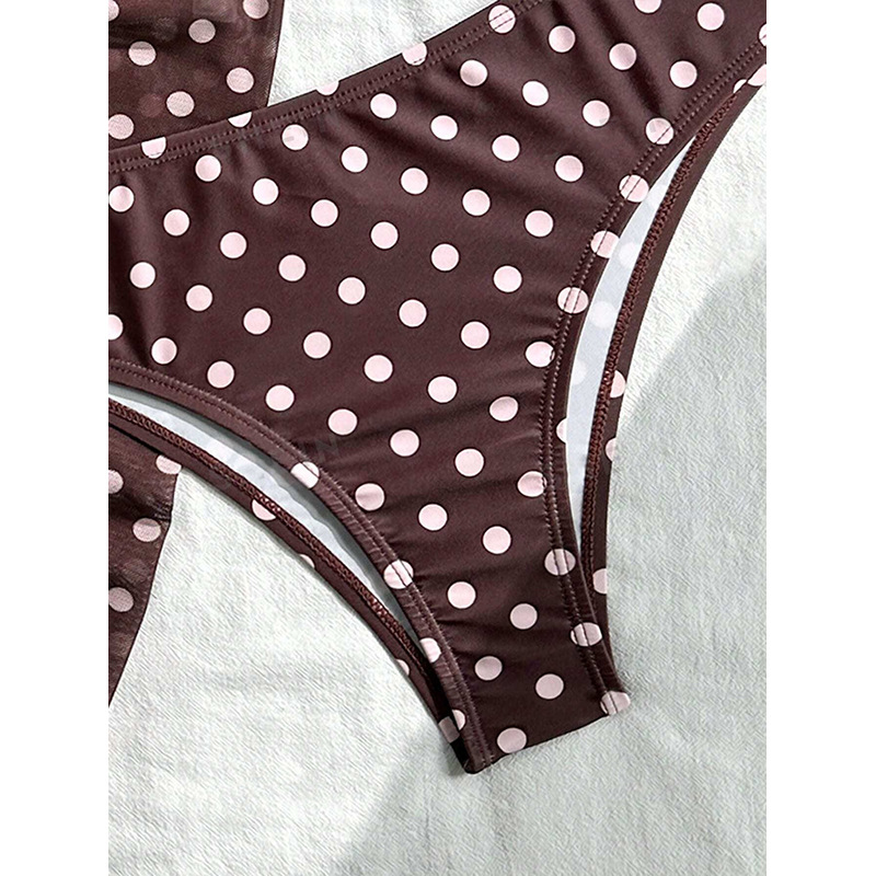 Three-Piece Halter Triangle Bikini and Mini Sarong Set view 20