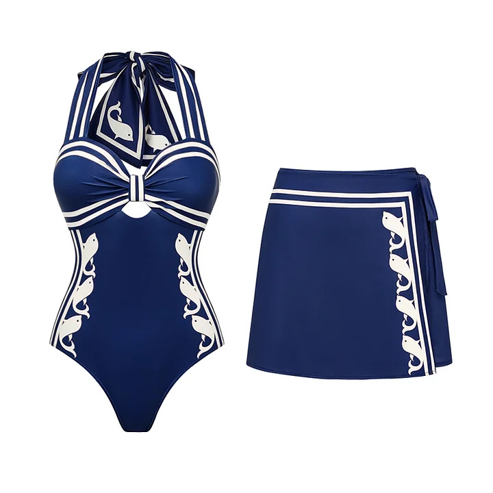 Blue One-Piece Set