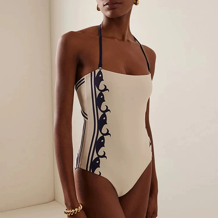 Women's Halter Bikini and One-Piece Swimwear Set with Shorts view 4