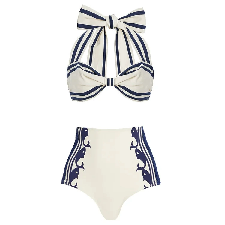 Women's Halter Bikini and One-Piece Swimwear Set with Shorts view 6