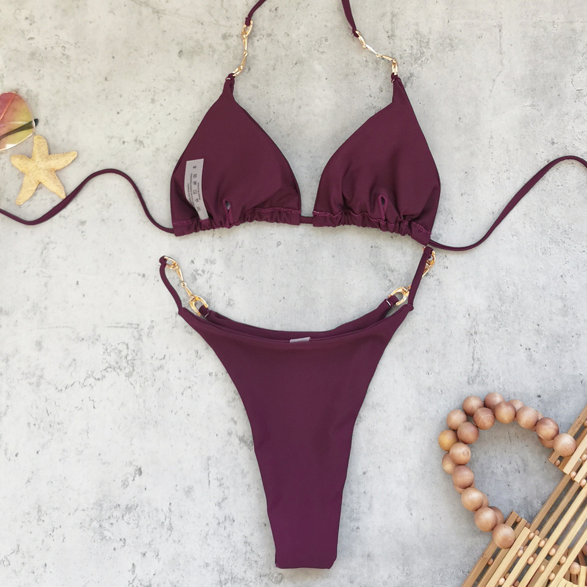 Triangle Halter Bikini Set