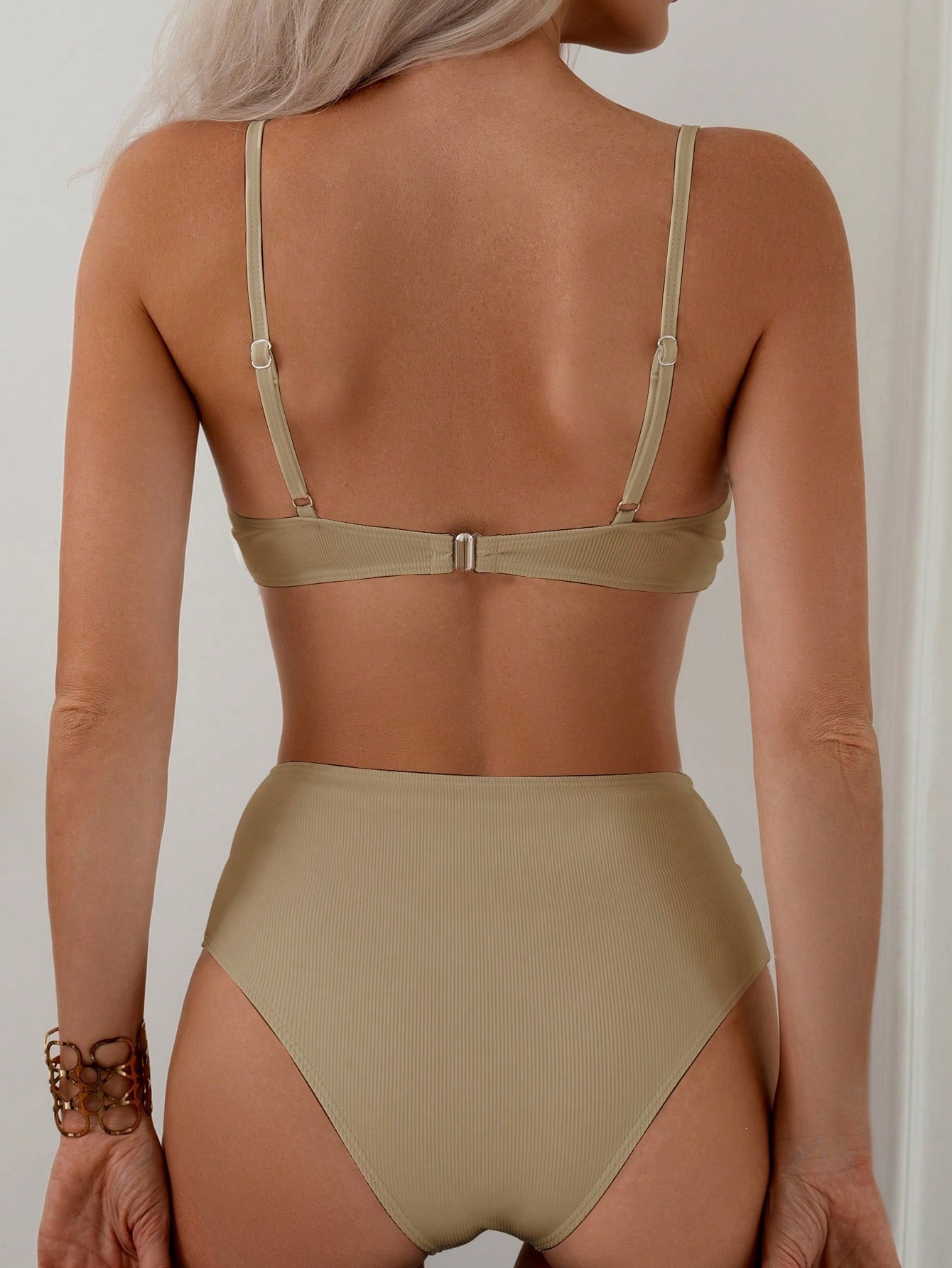 Twist Front High Waist Bikini Set view 17