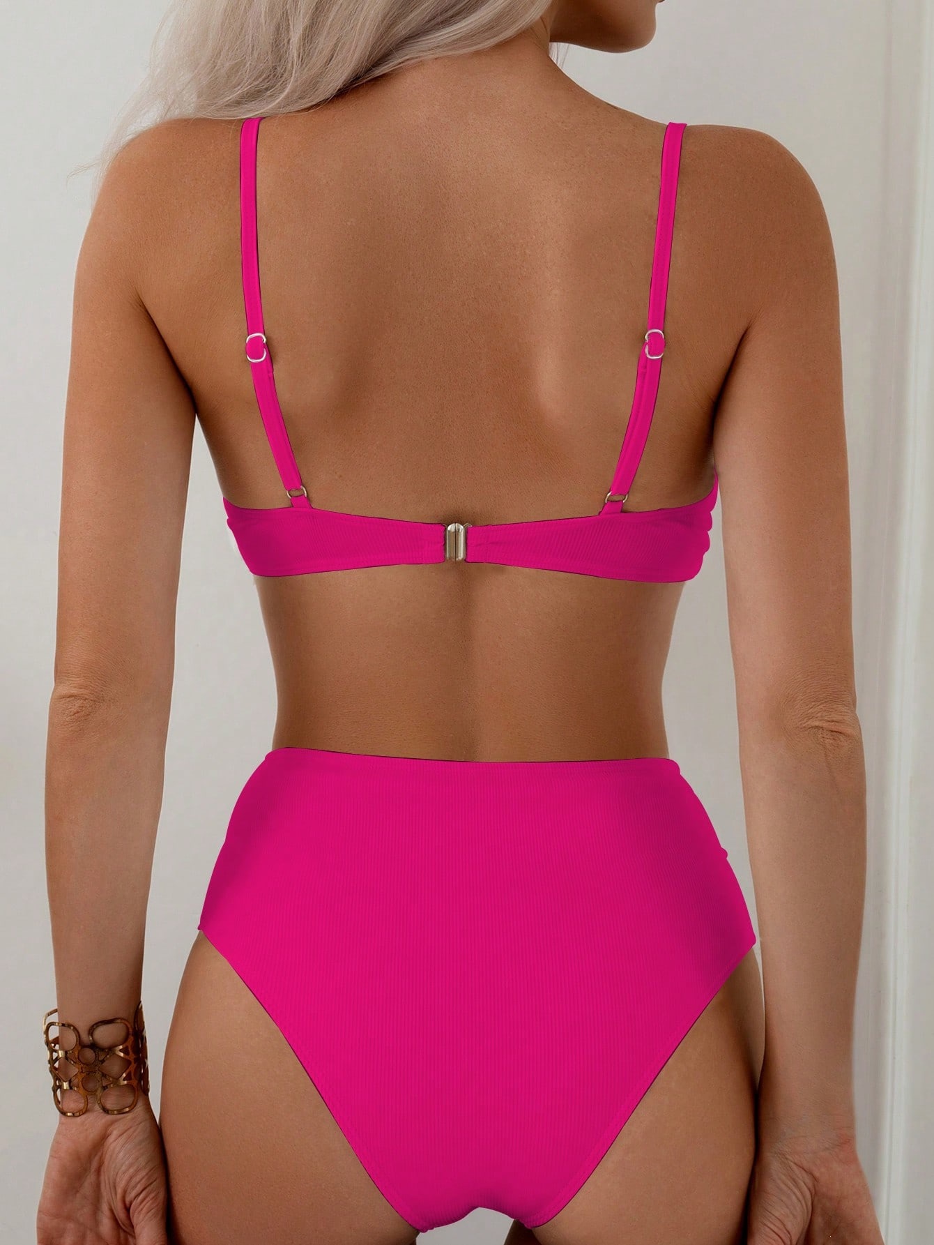 Twist Front High Waist Bikini Set view 21