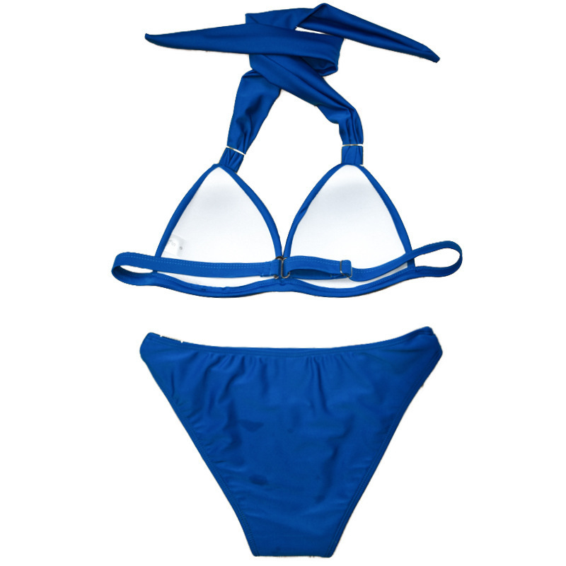 Women's Halter Bikini Set with Ruched Cups and Hardware view 15