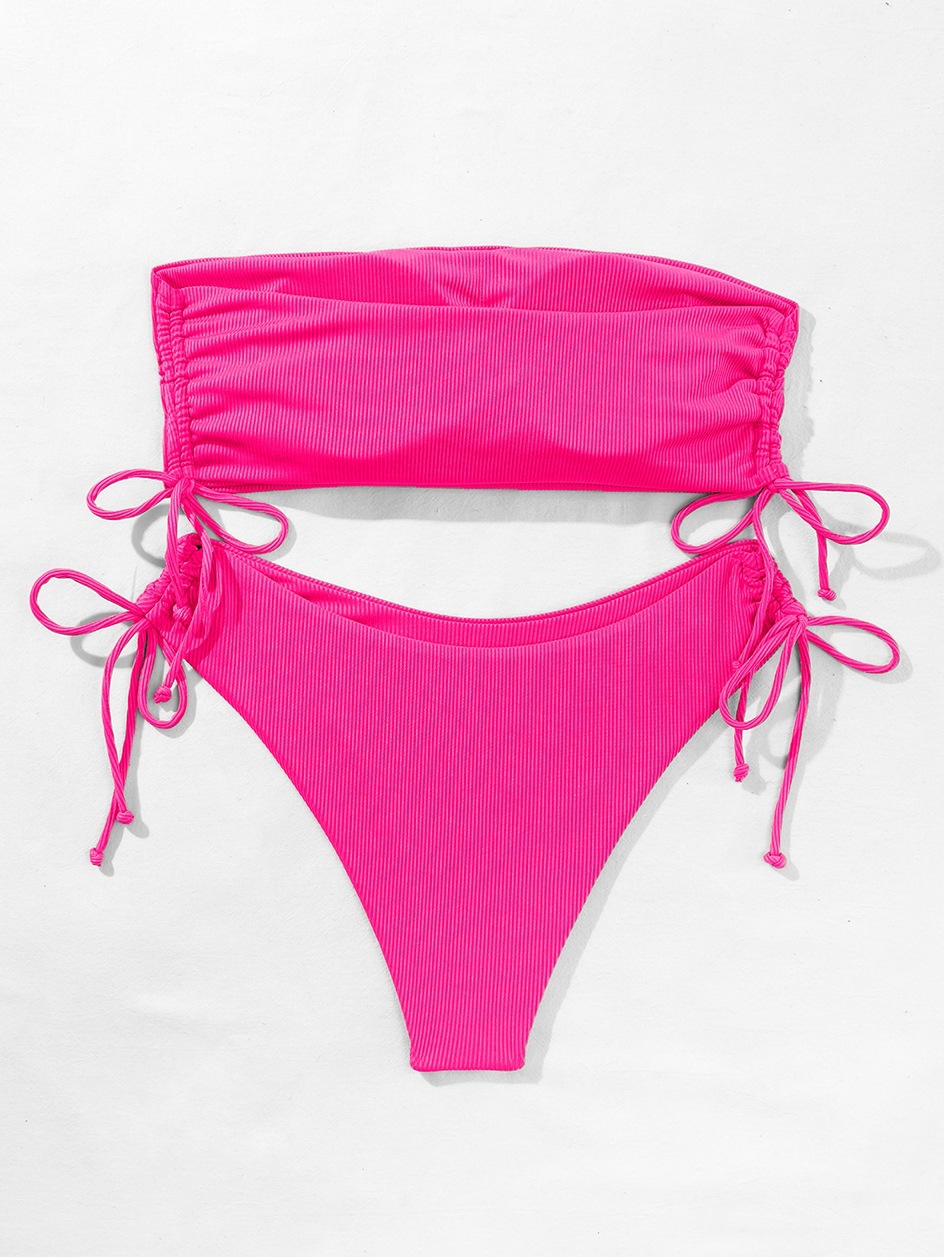 Two-Piece Bandeau Bikini with Side Tie Bottoms view 23