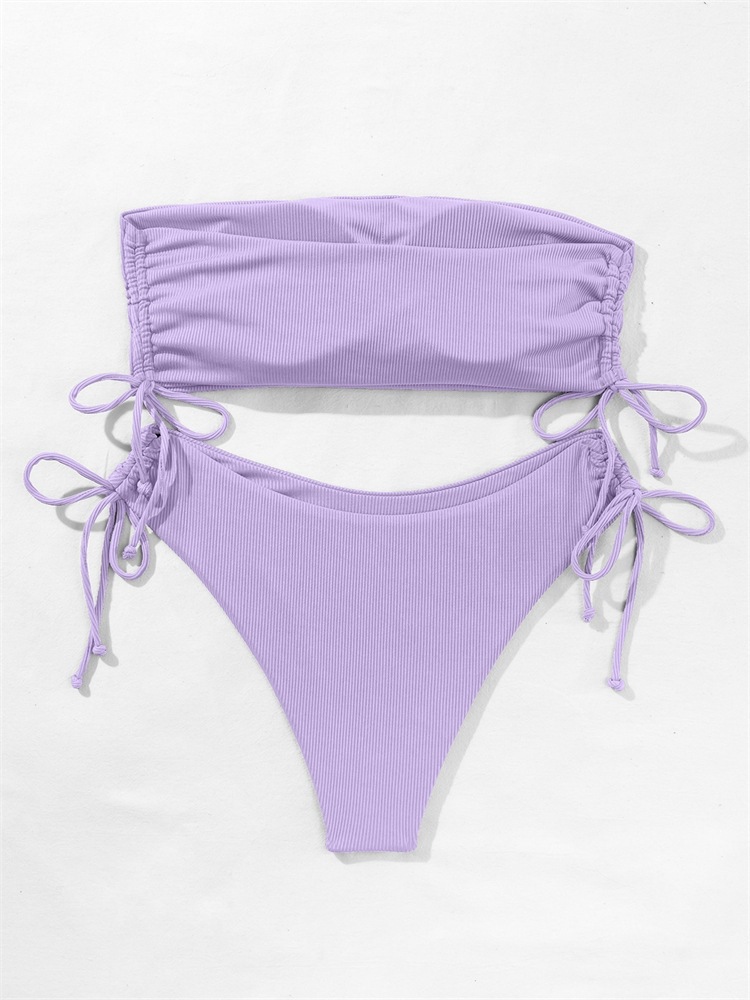Two-Piece Bandeau Bikini with Side Tie Bottoms view 35