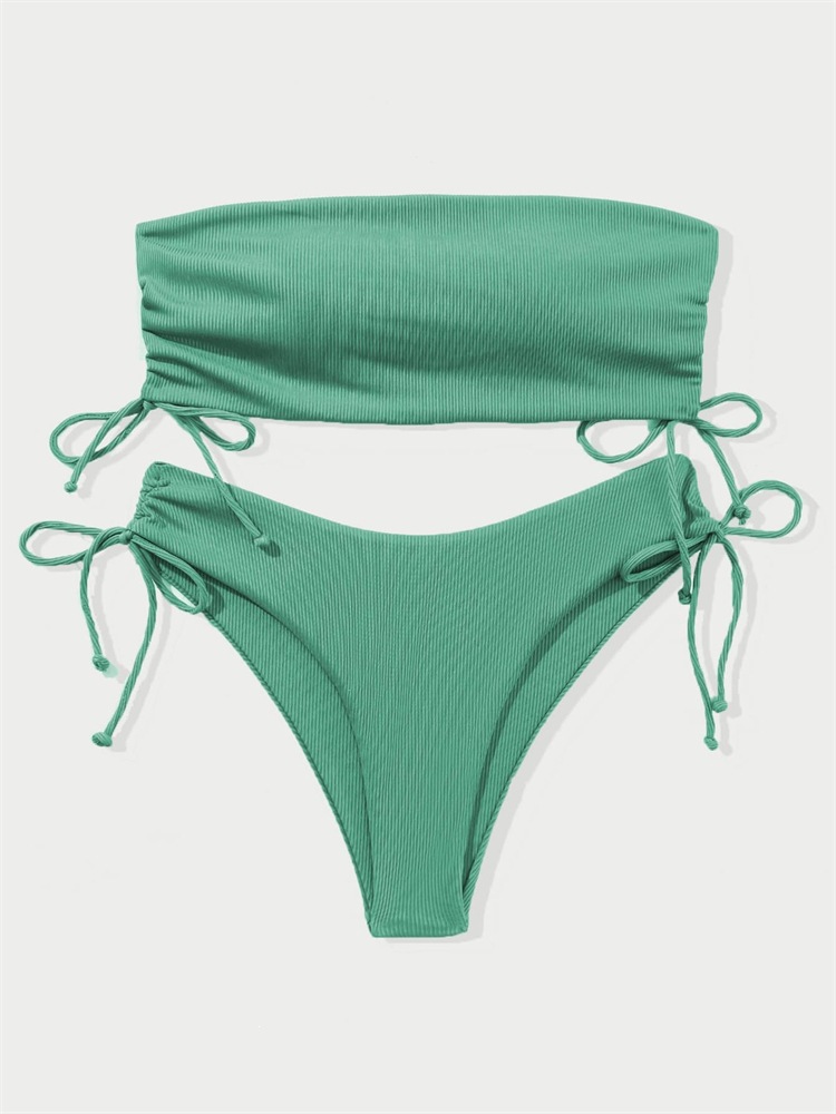 Two-Piece Bandeau Bikini with Side Tie Bottoms view 52