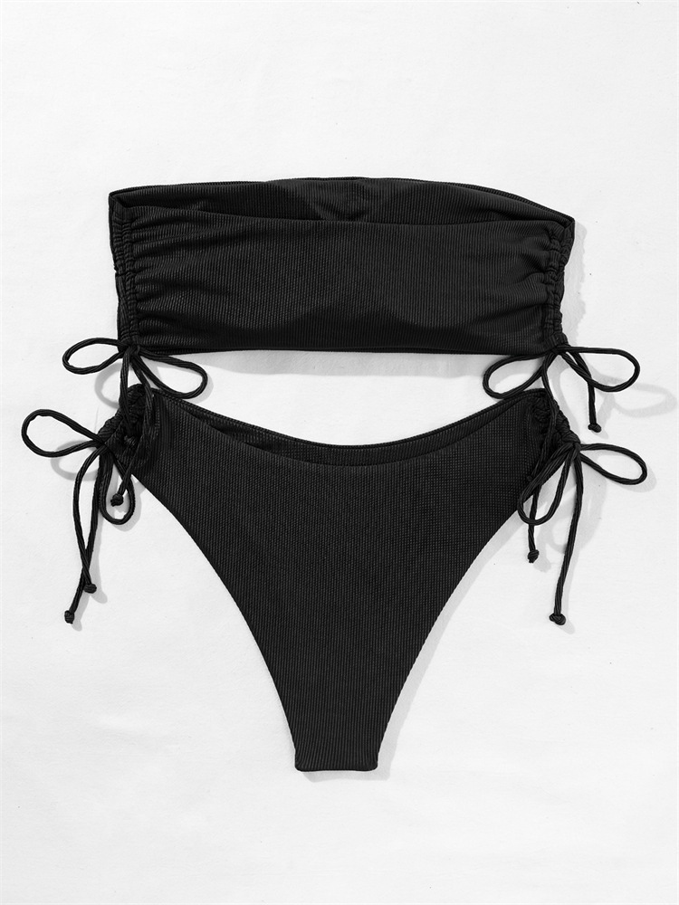 Two-Piece Bandeau Bikini with Side Tie Bottoms view 58