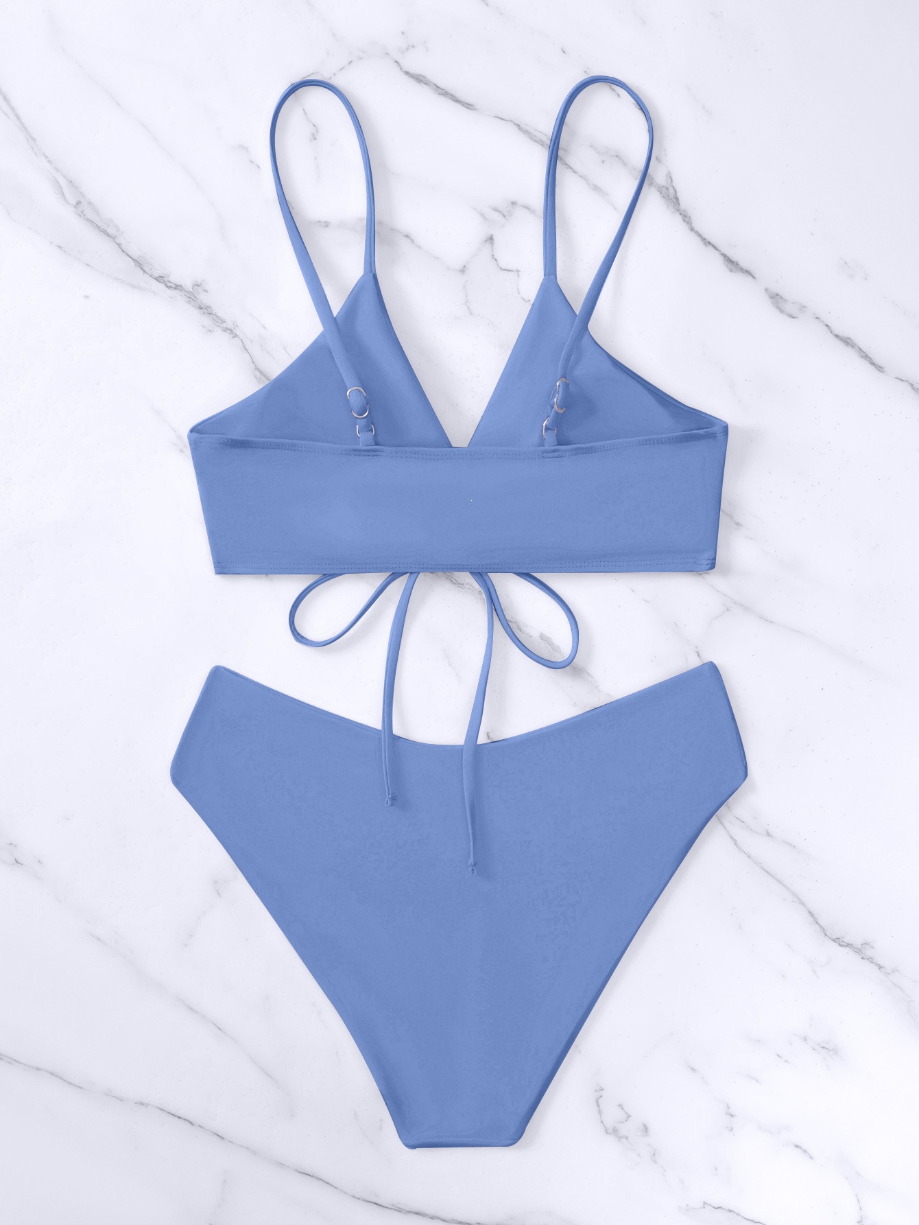 Two-Piece Bikini Set with Front Tie and High Waist view 26