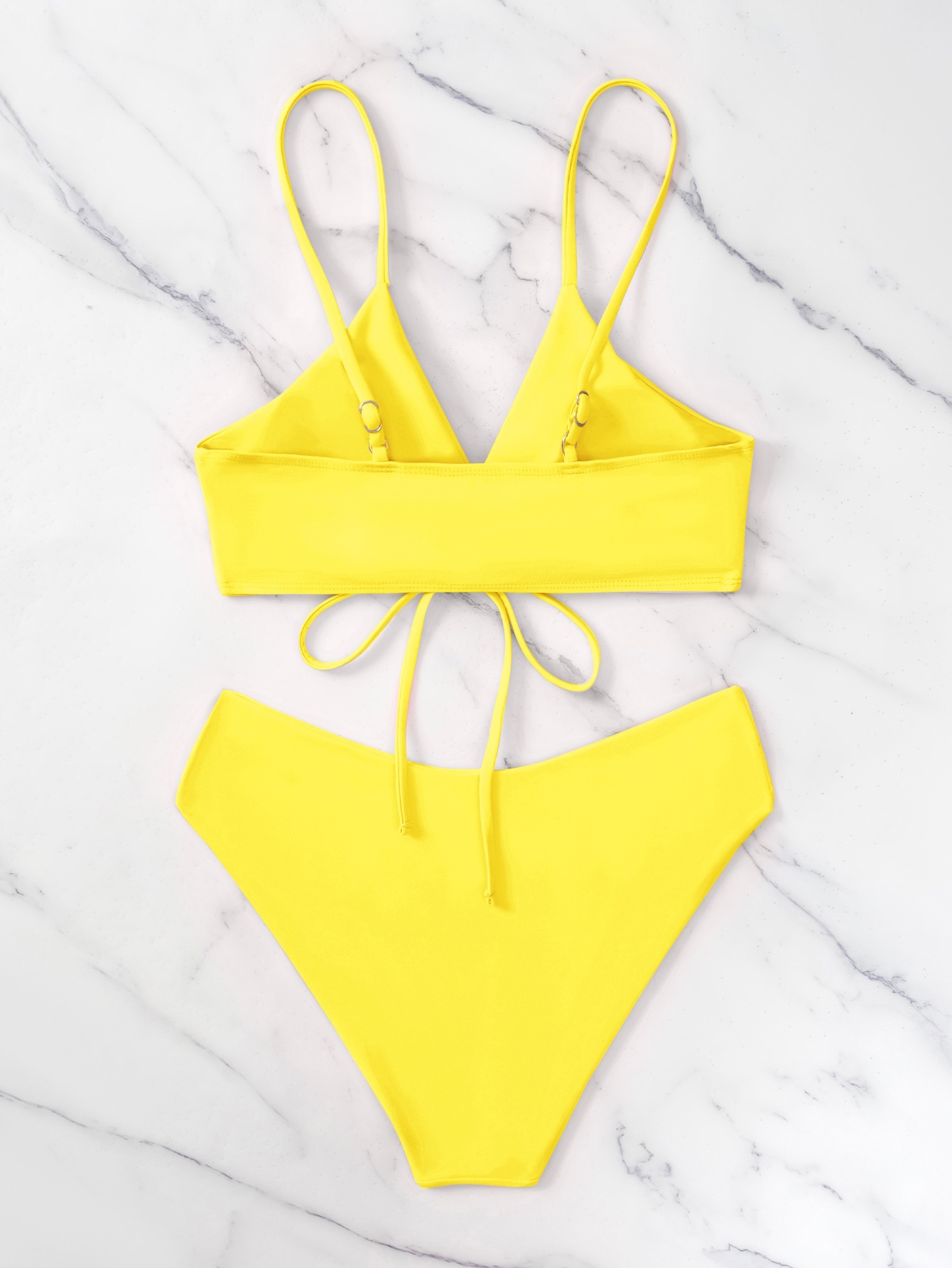 Two-Piece Bikini Set with Front Tie and High Waist view 37