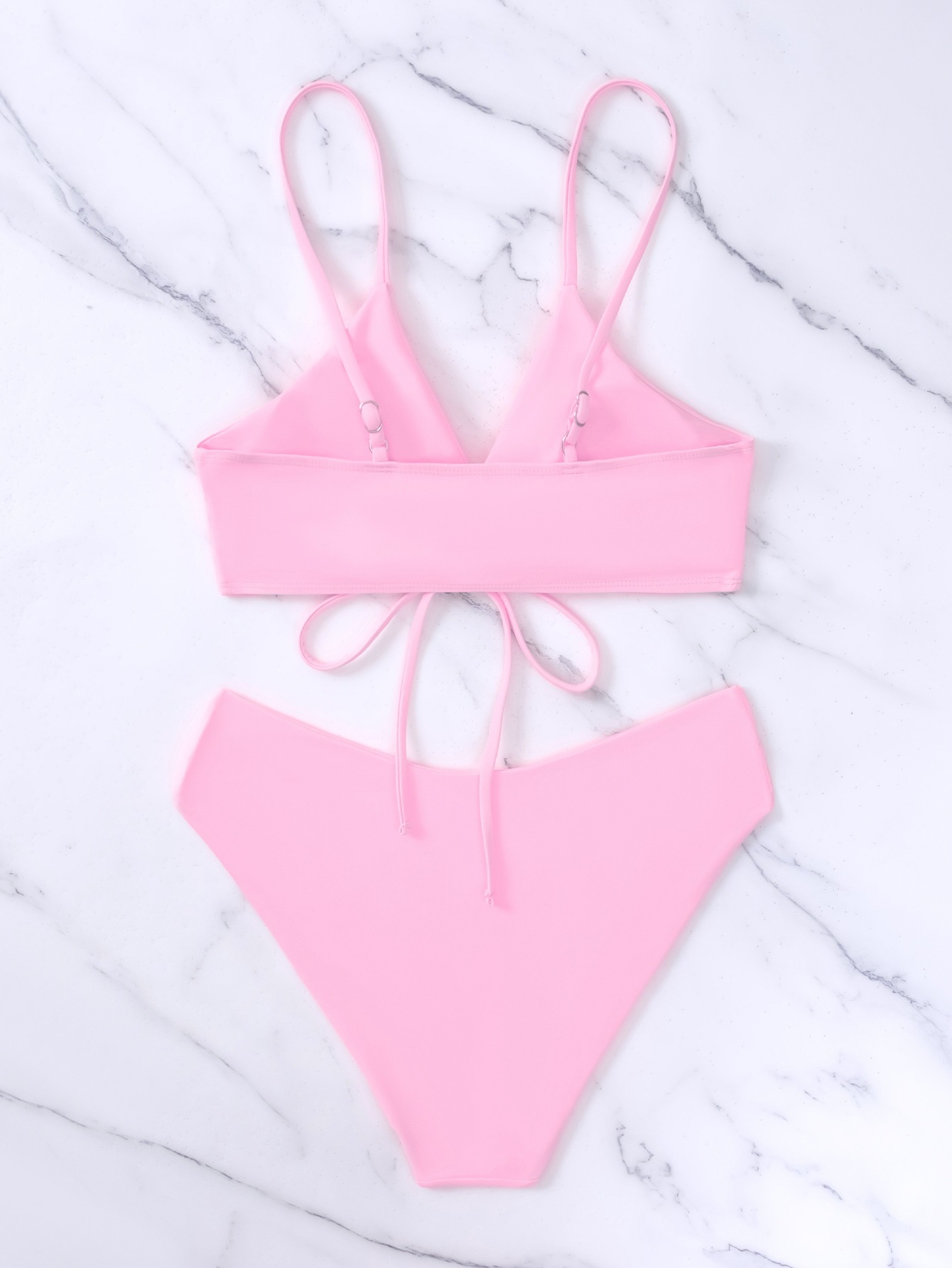 Two-Piece Bikini Set with Front Tie and High Waist view 40