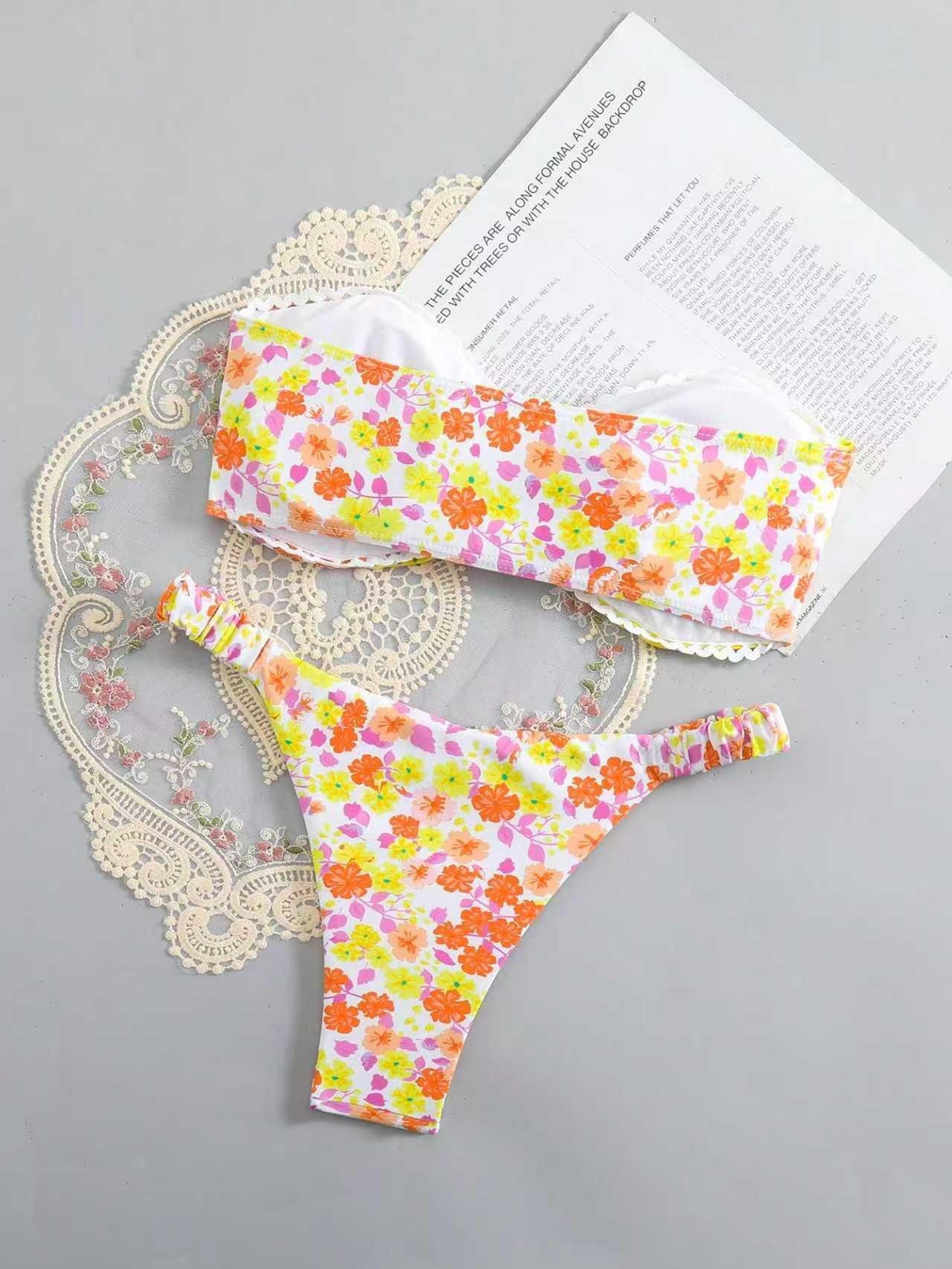 Bandeau Ring Bikini Set with High-Cut Bottoms view 5
