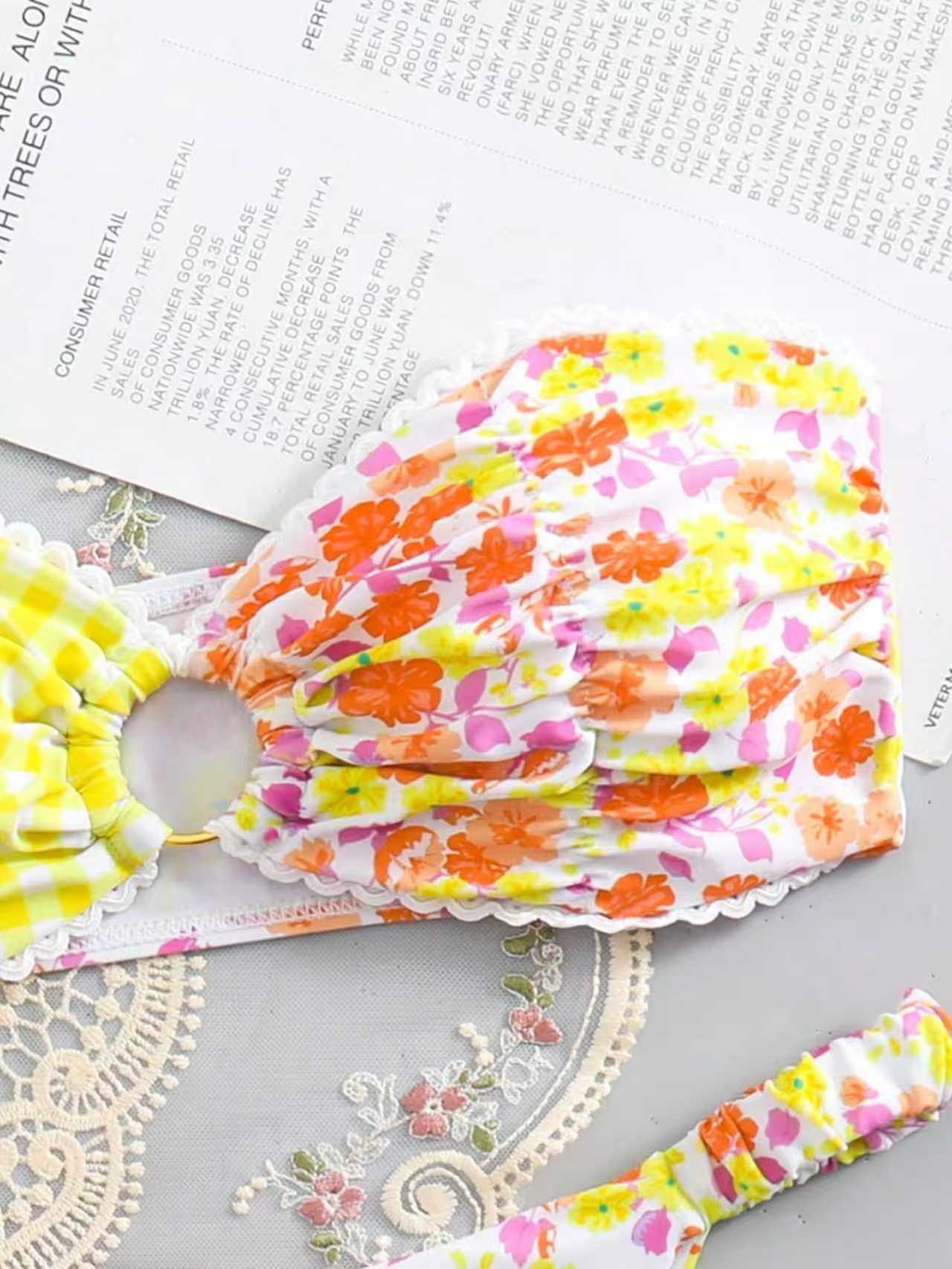 Bandeau Ring Bikini Set with High-Cut Bottoms view 6