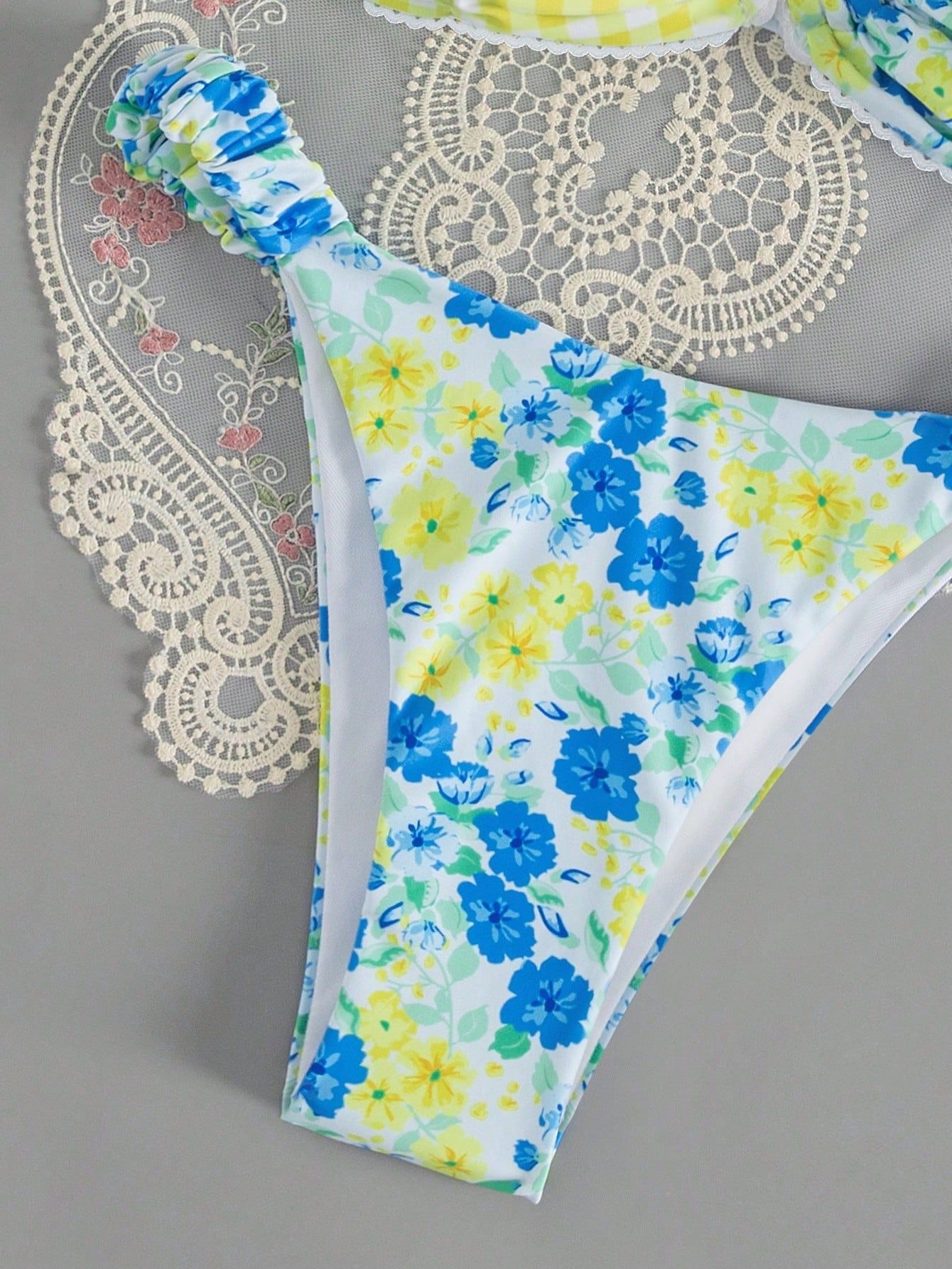 Bandeau Ring Bikini Set with High-Cut Bottoms view 8