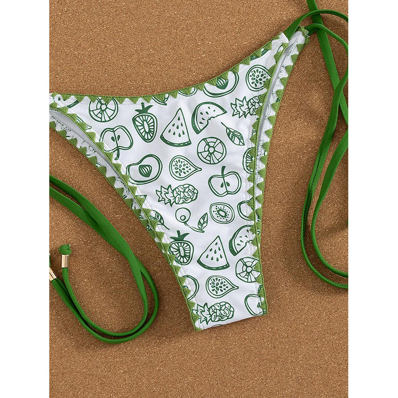 Triangle Halter Tie-Side String Bikini Set view 4