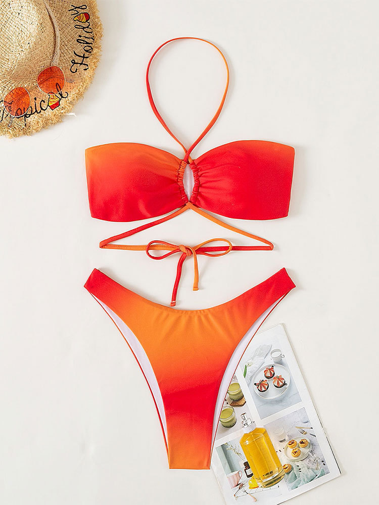 Halter Bikini Two-Piece Swimsuit Set