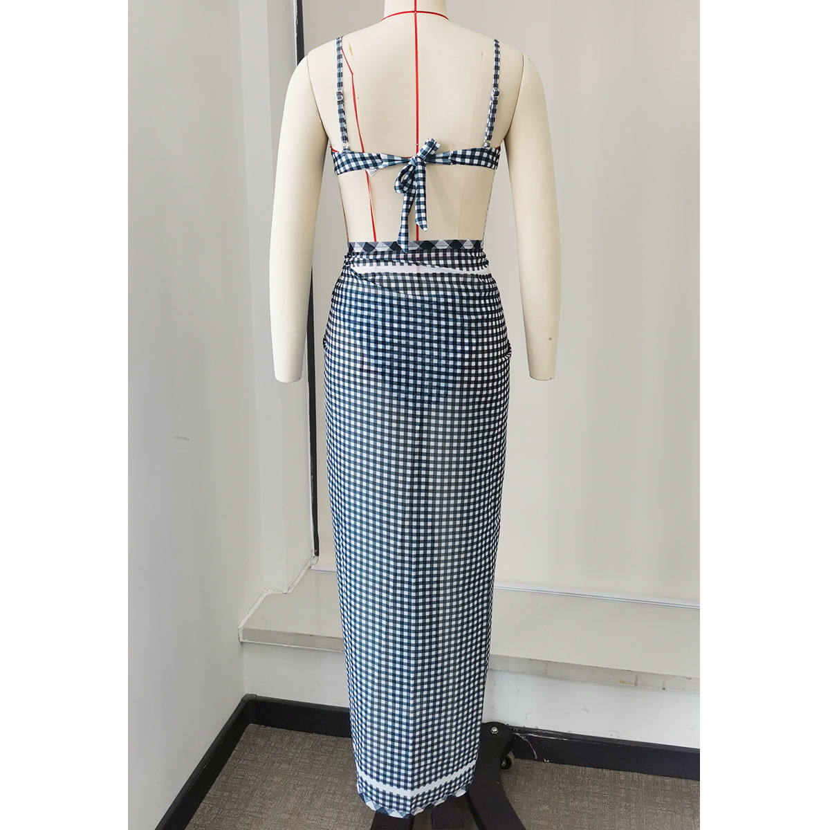 Wrap Mini Skirt with Self-Tie Waist
