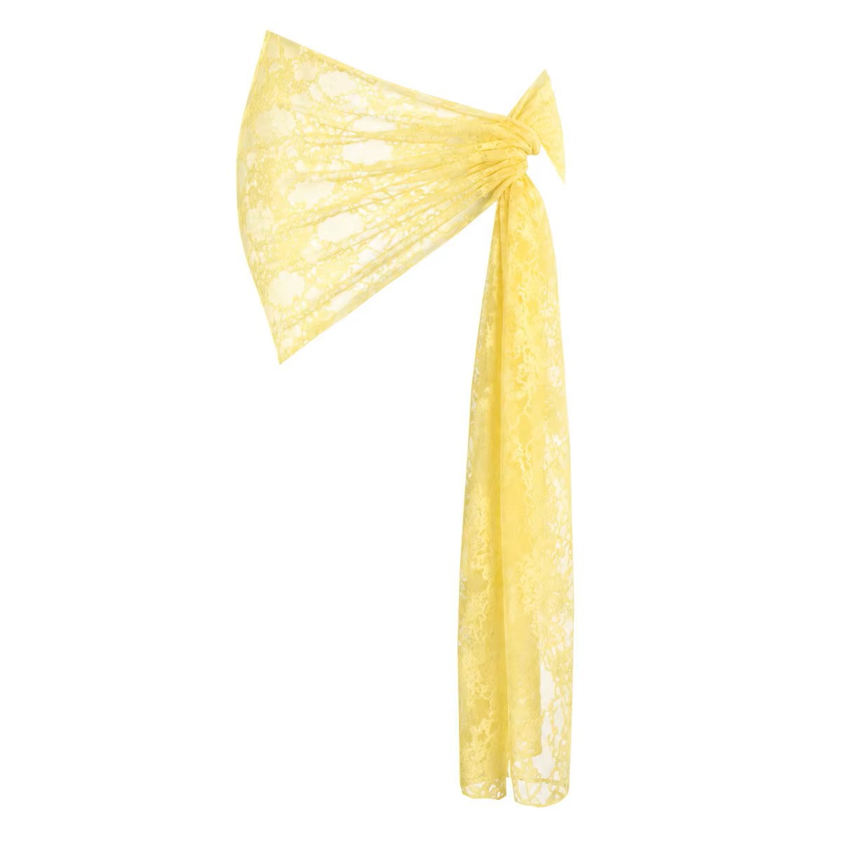 Draped Wrap Sarong Skirt with Side Tie