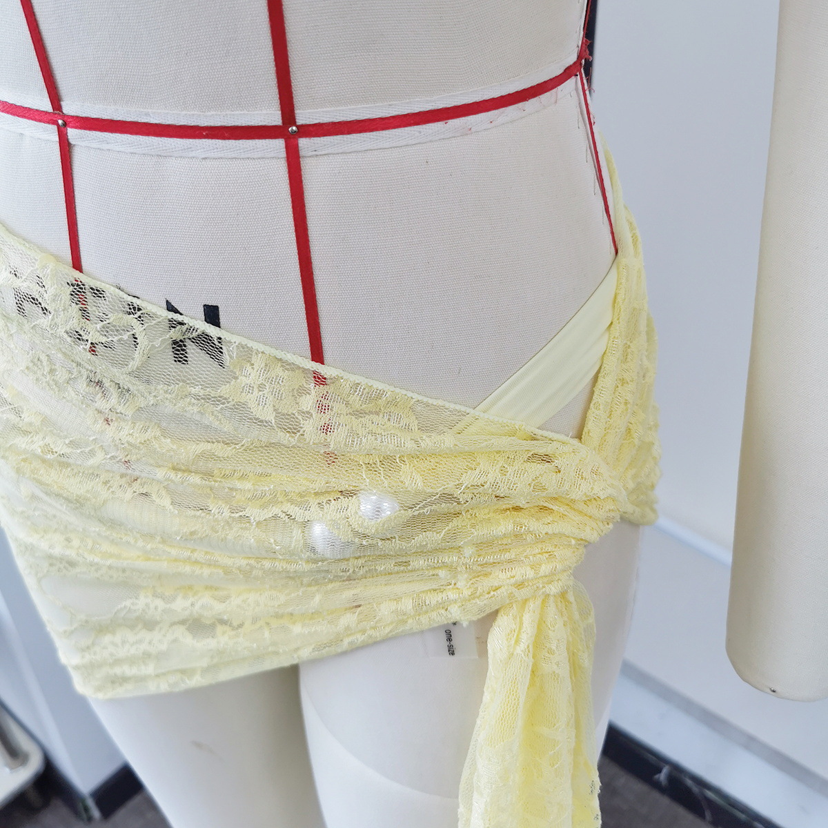 Draped Wrap Sarong Skirt with Side Tie