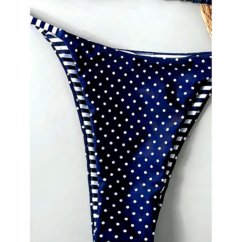 Gathered Triangle Halter Bikini Set with Side-Tie Bottoms view 13