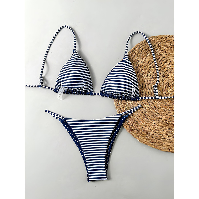 Gathered Triangle Halter Bikini Set with Side-Tie Bottoms view 16