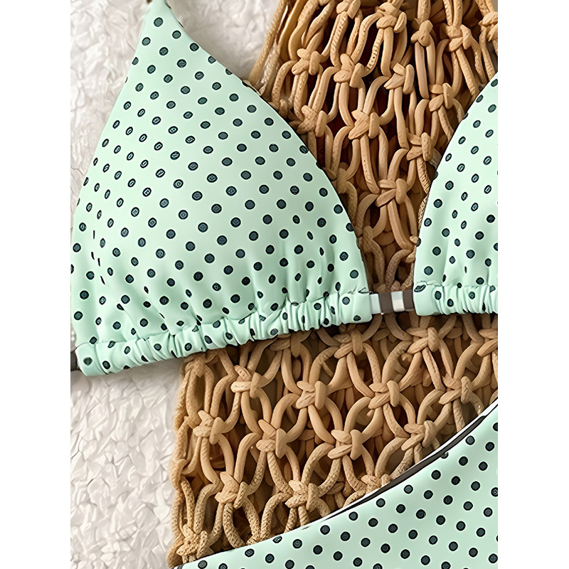 Gathered Triangle Halter Bikini Set with Side-Tie Bottoms view 19