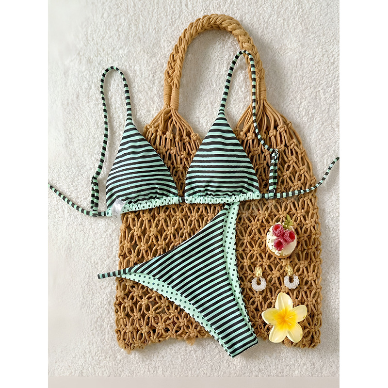 Gathered Triangle Halter Bikini Set with Side-Tie Bottoms view 20