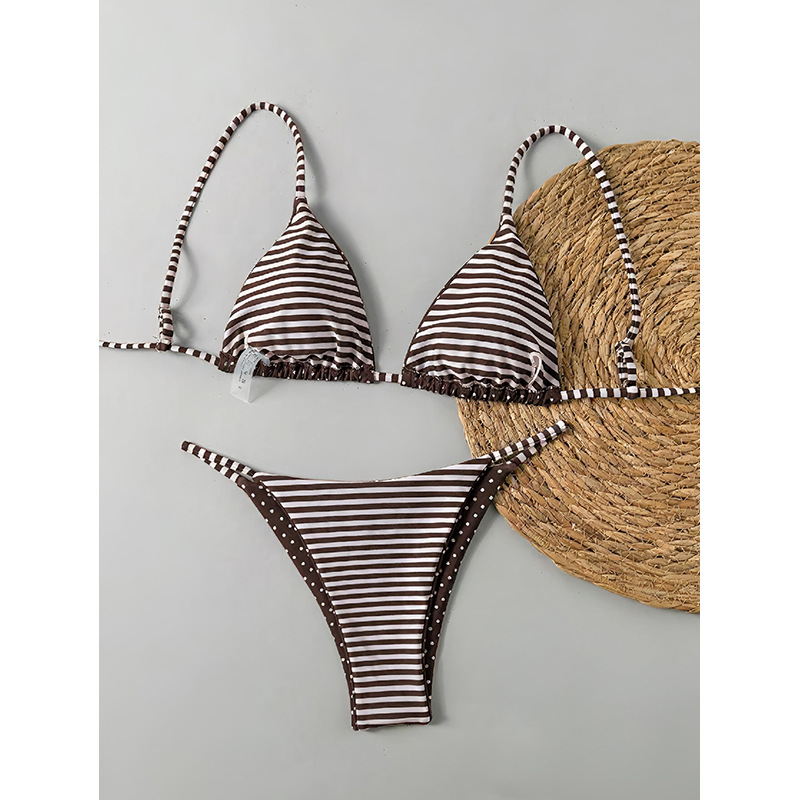 Gathered Triangle Halter Bikini Set with Side-Tie Bottoms view 8