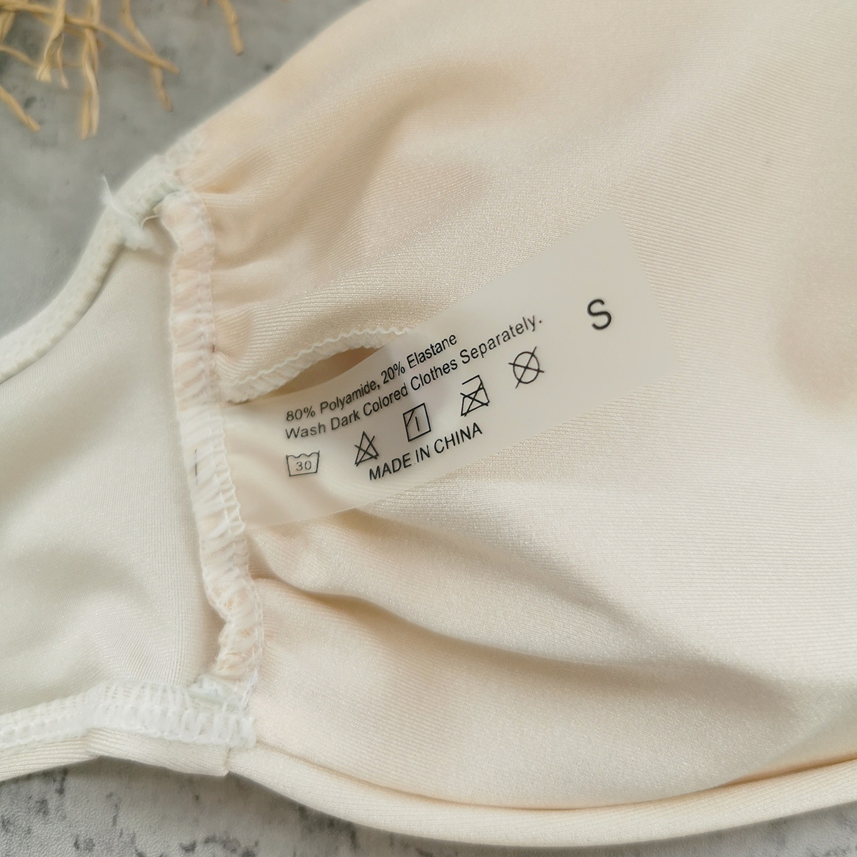Gathered Cup Halter Bikini Set with Ring Detail and Brazilian Bottom view 11