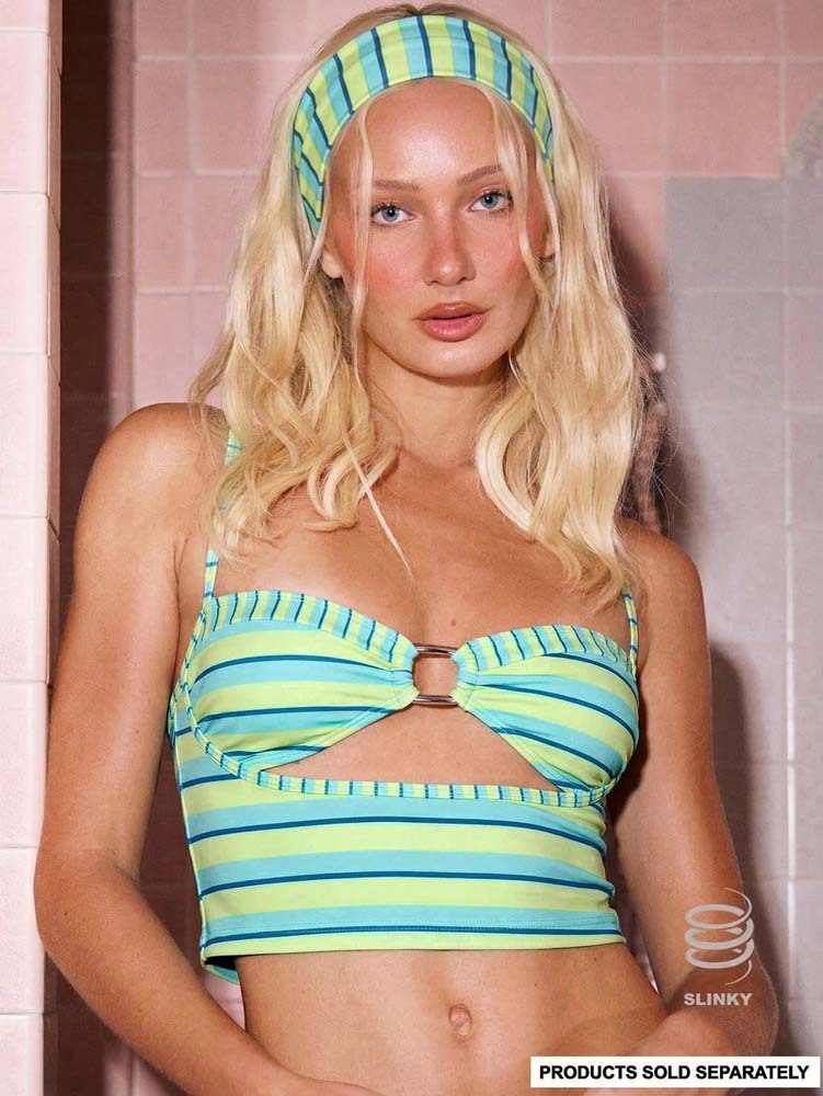 Four-Piece Bandeau Bikini Set with Cutout Longline Top and Boyshorts view 19