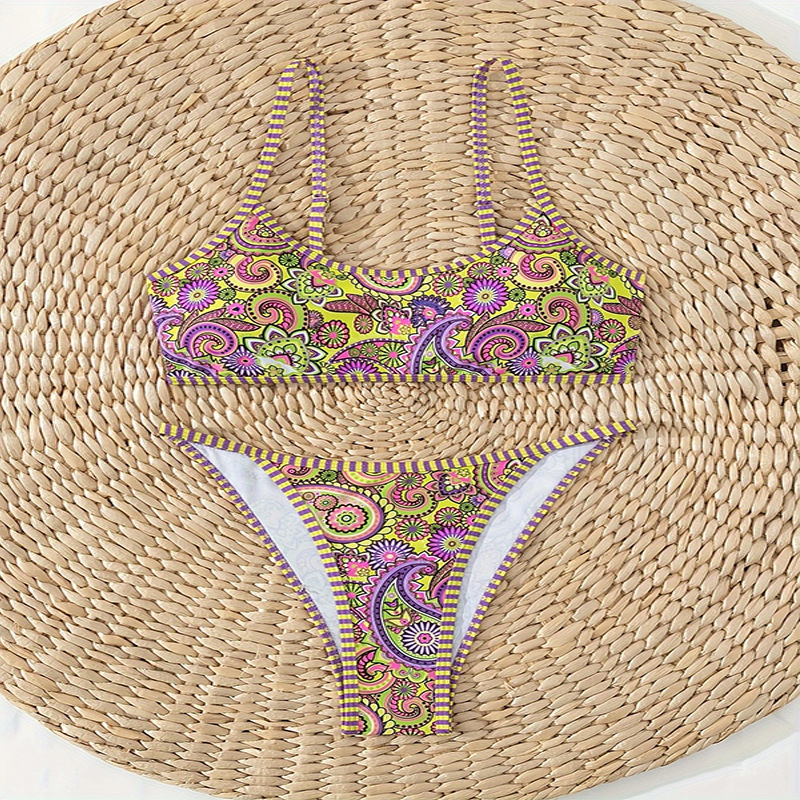 Women's Scoop Neck Spaghetti Strap Bikini Set view 6