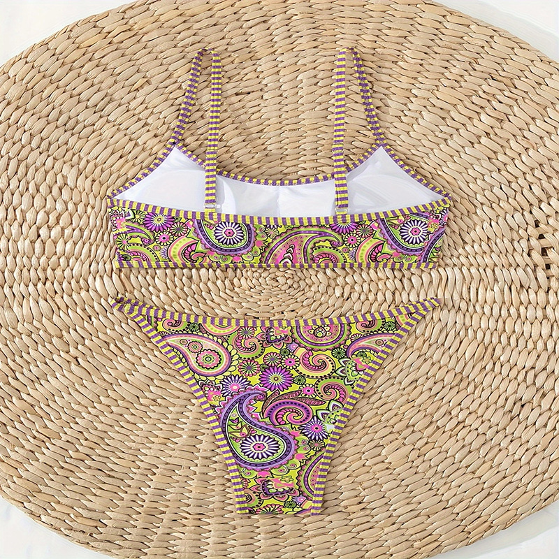 Women's Scoop Neck Spaghetti Strap Bikini Set view 9