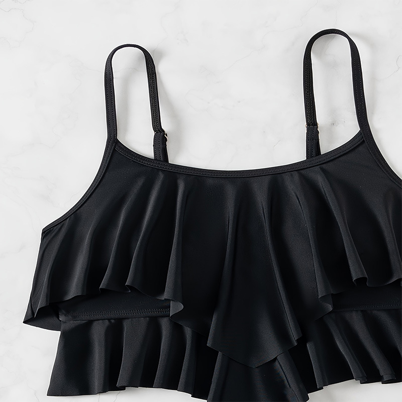 Women's Tiered Ruffle Cami Top High Waist Bikini Set view 4