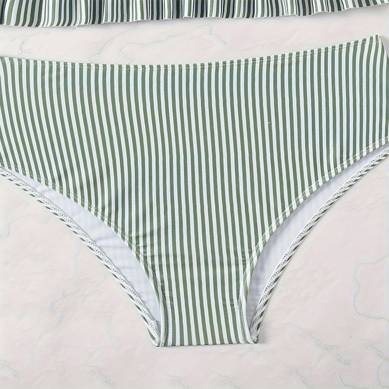 Women's Ruffle Strap Square Neck High Waist Bikini Set view 6