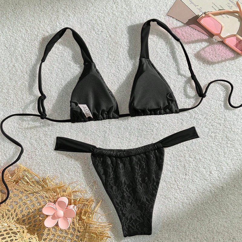 Women's Tie-Back Triangle Bikini Two-Piece Set view 6